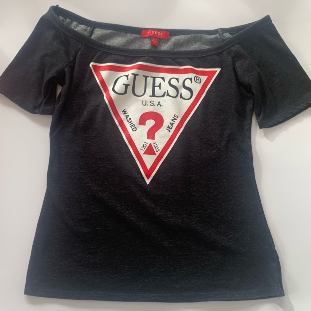 GUESS Black Off-Shoulder Top